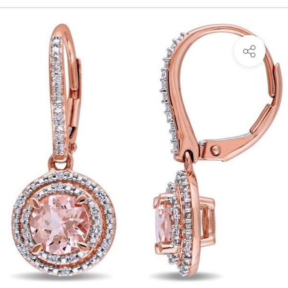 Golden NYC Jewelry Rose Gold Plated Sim.Earrings - Picture 2 of 9